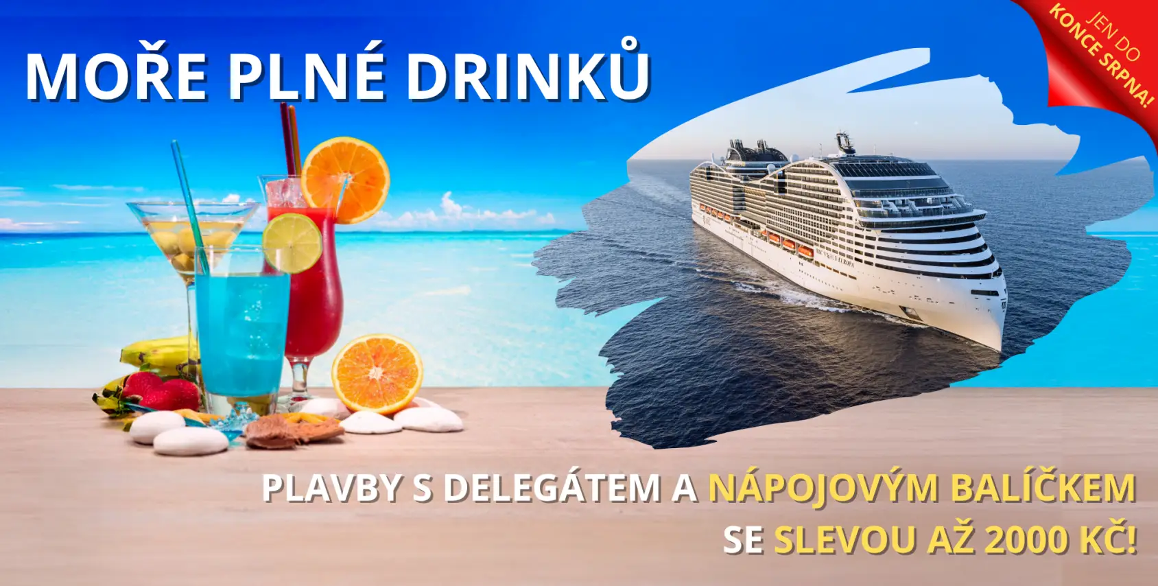 SEAS FULL OF DRINKS: save up to 40 € on a cruise with a drink package