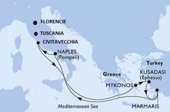 Přes Mykonos do Turecka