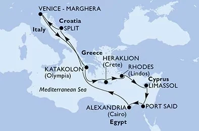 Východním Středomořím do Egypta