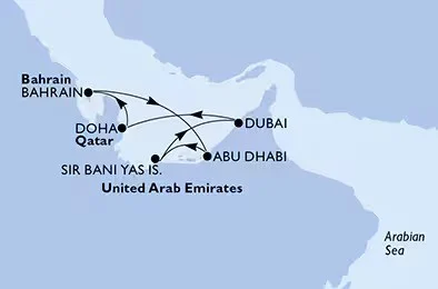 Arabian Emirates via Qatar II