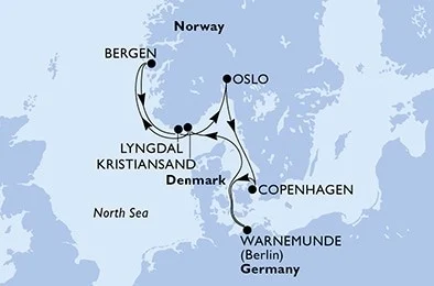 Norwegian Fjords via Bergen