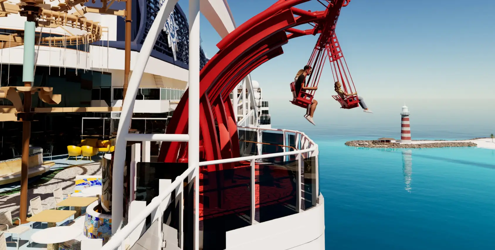 Cliffhanger: MSC Cruises prezentuje pierwszą podwieszaną huśtawkę na morzu