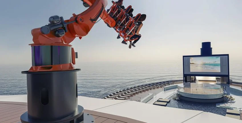 ROBOTICKÉ RAMENO VE VÝŠCE 53 METRŮ NAD MOŘEM. NOVÁ ÚROVEŇ ZÁBAVY NA MSC SEASCAPE