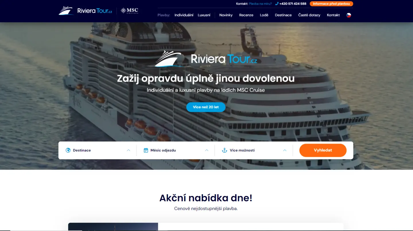 Riviera Tour launches new individual cruise website