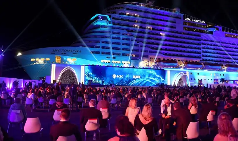 MSC VIRTUOSA pokřtěna v Dubaji