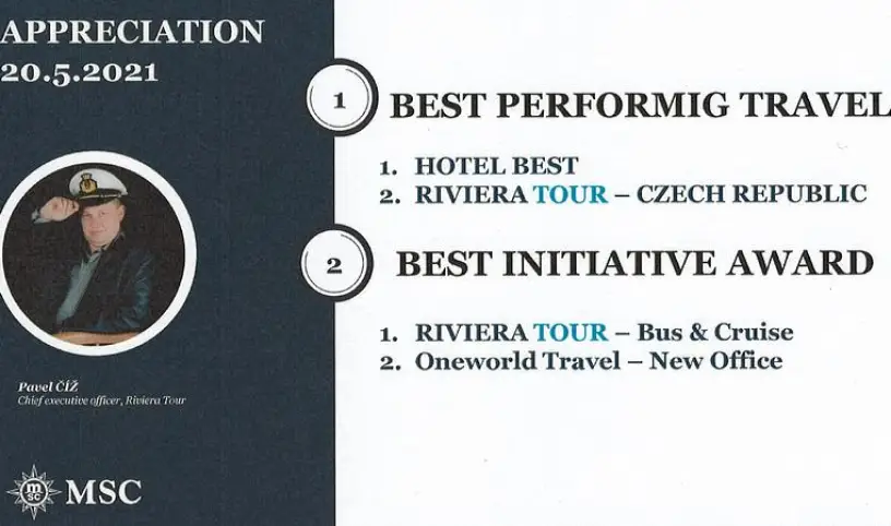 RIVIERA TOUR- ocenění